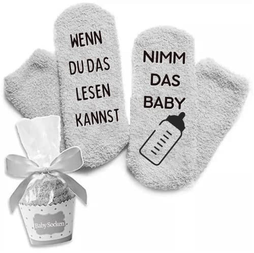 Rocking Socks Baby Socken Lustiges Geschenk für Eltern - Wenn du das lesen kannst, nimm das Baby Socken Geschenk für Baby,1 paar