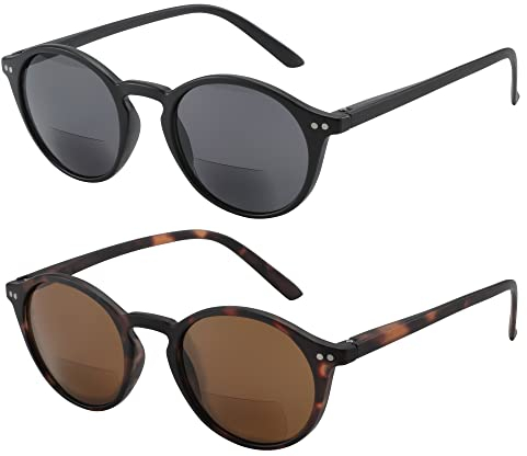 ZENOTTIC Bifokale Lesebrille UV400 Schutz Federscharnier Leser für Damen Herren Komfortable Stilvolle Lesebrille 2.5