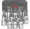 DISEN 10 Pieces XZN Triple Square Spline Bit Socket Set with Enhanced Storage Case, Chrome Vanadium Steel & S2 Alloy Steel, Metric Size 4MM-18MM