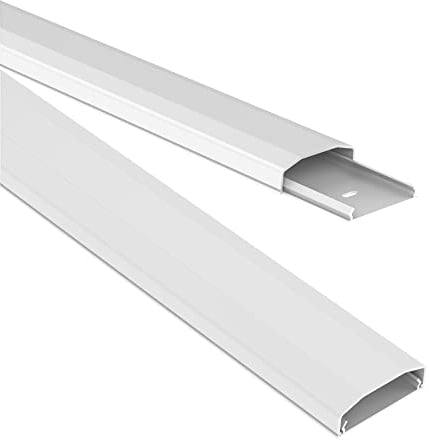 perfect passacavi in plastica con 1x 40cm, nastro adesivo 3M come accessorio, 0,50m, bianco