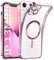 DOSNTO Magnetic Clear for iPhone 13 Mini Case with MagSafe [Original iPhone Exterior] [Integrated Camera Cover] Silicone Cover Slim Thin [Non-Yellowing] Anti-Fingerprint Scratch Wireless Charging
