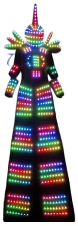 Multiple Colors Robot Stilts Walker LED Costume Robot Clothing for Bar, Nightclub, Party, Music, Halloween (3XL)