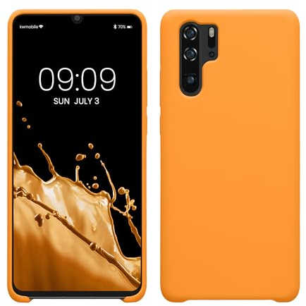 kwmobile Hülle kompatibel mit Huawei P30 Pro Hülle - Silikon Handy Case - Handyhülle weiche Oberfläche - kabelloses Laden - Fruity Orange