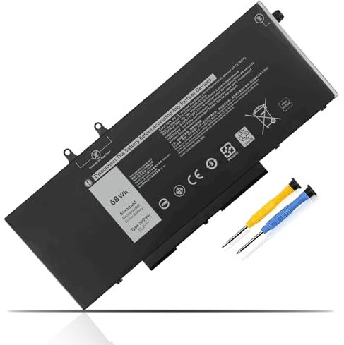 3HWPP Batterie pour Dell Latitude 14 15 5401 5410 5411 5501 5510 5511 Inspiron 17 7706 15 7500 7506(2-in-1 Black Edition) Precision 3541 3550 3551 10X1J N2NLL 1VY7F 3PCVM 401D9 JG75F 01VY7F 451-BCMN