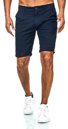 D’MARO Herren Chino Shorts Slim Fit – Sommerhose mit Stretch – Bequeme Bermuda aus Baumwolle – Pflegeleicht & Modern 2-Marineblau XL