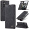 Cracedily Funda para Samsung Galaxy S24 FE 5G Case, Carcasa Protectora Antigolpes Case, Soporte Plegable, Ranura para Tarjeta, Cover Cuero PU Carcasa Galaxy S24 FE, Negro