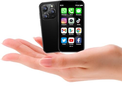 BLKE Mini teléfono, teléfono inteligente pequeño para niños, pantalla HD de 3 pulgadas, 2 GB de RAM + 16 GB, pequeño, compacto, WiFi, teléfonos móviles baratos para niños, el teléfono más pequeño del