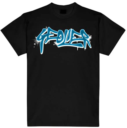 GEOLIER Official - Nun SACC' Perdere Blu - Nuova Collezione - T-Shirt del Merchandising Ufficiale dell' Artista - Maglia Unisex in Cotone -