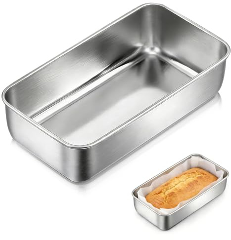 MFUSUL Stampo grande in acciaio inox per pane, rettangolare, per torte, pane e toast, per pane e pane, sano e atossico, lavabile in lavastoviglie