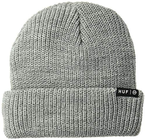 HUF Herren Normale Beanie-Mütze, Grau meliert, Einheitsgröße
