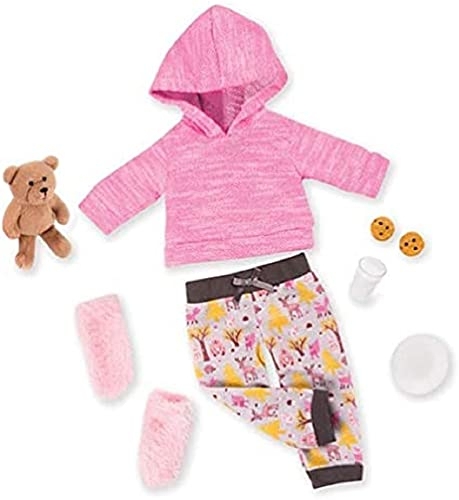 Our Generation – 46 cm Puppenkleidung – Kapuzenpulli & Flauschige Socken – Pyjama Outfit – Puppen separat erhältlich – Spielzeug für Kinder ab 3 Jahren – Bärenstark