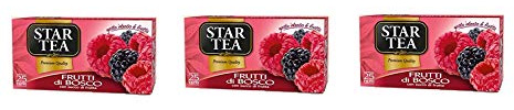 3x Star The Frutti di bosco tè tea box 25 Tee beutel Beeren 42,5g Schwarztee