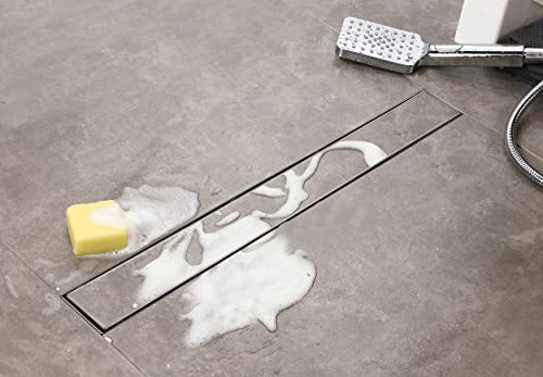 Elbe Canaleta de ducha 80cm Piso lineal de ducha Inserto de drenaje de acero inoxidable Piso de baño Piso lineal Invisible Ducha rectangular Canal de drenaje RN-K080B