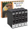 D&C 5x Black Druckerpatronen Kompatibel für Epson 502 XL für Epson Expression Home XP-5100 Series XP-5105 XP-5115 WorkForce WF-2800 Series WF-2860 D WF-2860 DWF WF-2865 DWF Drucker, 5x Schwarz