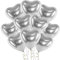 Set 10 Luftballons Herzen Liebe Deko Silberhochzeit Geburtstag Silberne Hochzeit, Made in EU, Ballons Silber 30cm