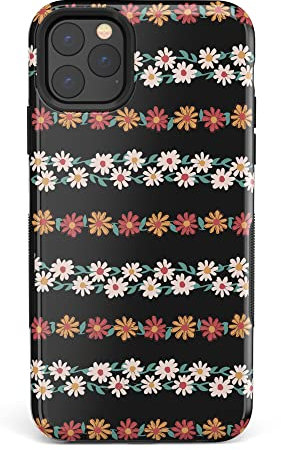 Casely iPhone 11 Pro Max Phone Case - Totally Rad | Daisy Print Case - 360 Degree Coverage for Your Phone - Precise Cutouts, 1mm Raised Lip Camera Protection - Bold