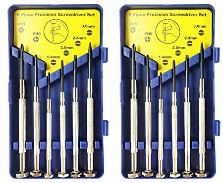 2 Pack Precision Screwdriver Set, Small Screwdriver Kit in case Precision Repair Tool Kit Pocket Size Screwdriver Kit Precision Mini Slotted Screwdriver Set for Jewelers Watchmaker iPhone