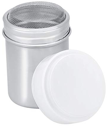 Poudre Shaker en Acier Inoxydable Chocolat Poudre Shaker Jar Boîtes De Nourriture Multifonctionnelles avec Maille Fine Et Couvercle pour Cacao Cannelle Poudre Sucre Café Poivre