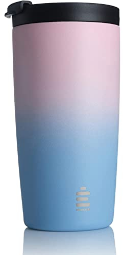 HYDRATE Taza Termo Cafe Para Llevar Viaje, Tazas De Cafe Reutilizables Con Tapa A Prueba Fugas, Termo Cafe Acero Inoxidable Frío/calor, Taza Termica 500ml, Vaso Termico Para Hombres, Mujeres, Adultos