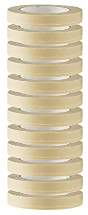 FETEX Malerkrepp Packungen Abklebeband Kreppband Maler Abklebeband Feinkrepp 50m (19 mm x 50 m)