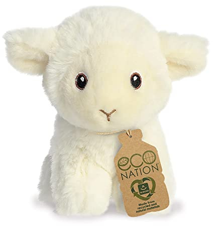 Aurora World Aurora, 35073, Eco Nation Mini Lamm, 13cm, Plüsch, Weiß