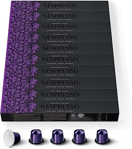 NESPRESSO ORIGINAL Arpeggio, Dunkle Röstung, Kompatibel mit ORIGINAL Kaffeemaschinen, Kapsel Set aus 100 Kaffeekapseln