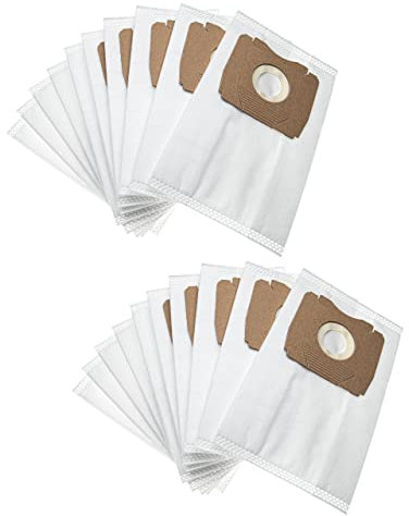 vhbw 20x Staubsaugerbeutel kompatibel mit Progress PC 2260 / PC2260, PC 2261 / PC2261 Staubsauger - Mikrovlies, small, 23,9cm x 15cm, Weiß