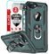 LeYi - Carcasa para iPhone SE 2022/8/7/SE 2020/6/6s con 2 Vidrio Templado, Anillo Soporte Militar Anti-caída Reforzado, antigolpes, TPU Flexible y PC rígido, protección de la Funda Verde