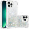 IMEIKONST Compatible with iPhone 13 Pro Glitter Case, Liquid Sparkle Quicksand Clear Transparent Sequin Slim Girls Soft TPU Bumper Silicone Shockproof Cover for iPhone 13 Pro. Love Silver YBW
