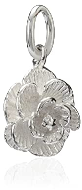 NKlaus Pendentif Femme Rose Fleur 925 Argent 10x10mm Talisman Motif Jardin Amulette 6793