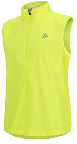 Airtracks Herren Funktions Fahrradweste Pro Line - Laufweste - Leichte Wind Weste Radweste – Atmungsaktiv– Windstopper- Reflektierend