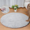ORINOVA Runder Teppich Grau Flauschig Fellteppich 90 cm Kunstfell Teppich Schlafzimmer Rund Wohnzimmer Waschbar Kurzflor Bettvorleger