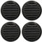 4 Pcs of Black Louvred Wall Vent Grille with Flyscreen for Ø 100 mm / 4 Round Wall Outlet - Air Ventilation Duct Cover with Anti-Insect Mesh and Rear Spigot, Tough and Durable ABS Plastic