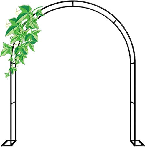 Large Garden Arch, Extra Wide 300/350Cm Garden Arbor Archway, Rose Arch for Roses Climbing Plants Support Black Green White,White,W1.4M*H2.3M