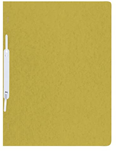 DONAU 8652001PL-11 Schnellhefter Pressspan A4 / 10er Pack - 10 Stück/Farbe: Gelb/Kartonschnellhefter für DIN A4 390 g/m² - Pappe Extrastark/für Schule Job Büro und zu Hause
