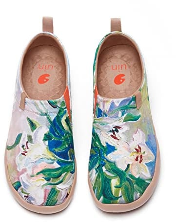 UIN Alpargatas, zapatillas bajas para mujer y niña, de lona, pintadas, a la moda, planas, originales, para viaje, informales, deportivas, 40 EU