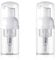 2Pcs 30ml/1oz Empty Foam Pump Bottles Refillable Clear Plastic Foamer Bottles Small Foam Soap Dispenser Travel Size for Foaming Soap Face Wash Shampoo