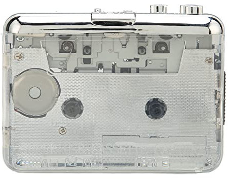 Lecteur de Cassettes Portable, Lecteur de Cassettes Vintage, Radio FM Stéréo avec Prise Casque 3,5 Mm, Batterie 2AA ou Alimentation USB