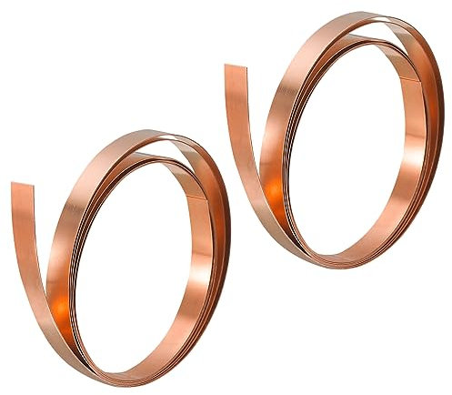 QUARKZMAN Cobre Hoja Rollo, Metal Lámina Placa 1000mm x 5mm x 0,5mm 2uds