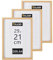 Walasis Cadre a4 bois naturel - Lot de 3 cadre photo a4 pour certificats ou photos (Naturel, A4)