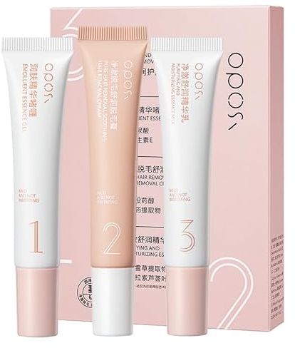Shefave Haarentfernungscreme Kit Gesicht - Enthaarungscreme mit Vitamin E für Oberlippe, Wangen, Augenbrauen Achselhöhlen, Körperpflege Schmerzfreie Haarentferner, Mild und Regt Nicht