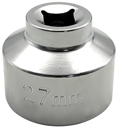 HUIOP Douille de Filtre à Huile,Clé à Filtre à Huile à Profil Bas de 27 mm, Remplacement de Douille à 6 Points pour Classe A, Mini, Kia, Nissan et Autres