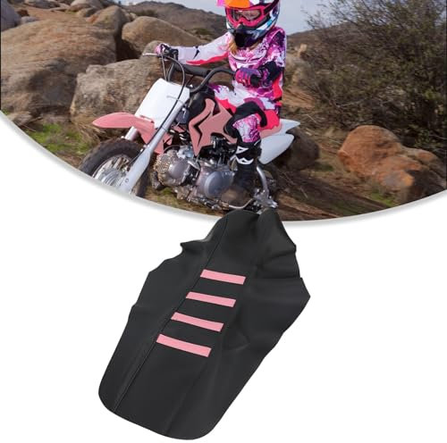 IUVWISN Motorrad Sitzbezug Universal Pit Bike rutschfeste Sitzkissenbezüge für CRF50 CRF 50 CRF50F XR50 XR 50 Rosa