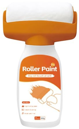 Wall Repair Roller Paint, 500g White Paint Roller Touch-Up, White Emulsion Paint Brush with Sandpaper & Gloves, Wall Repair Paint Roller for Walls and Ceilings, Wandfarbe for Graffiti Scratches