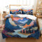 CTNEBUIIO Rivers Bettbezug Set Bettwäsche-Sets Kinderbettwäsche-Set Reißverschluss Mit Kissenbezug Betten Set Für Jugendliche Kinder Schlafzimmer Single（140x200cm）