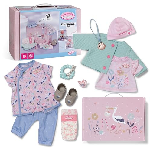 Baby Annabell First Arrival Set, Full Doll Outfit includes 10 Clothing Items and Accessories, Outfit for 43cm Dolls, 711057 Zapf Creation