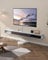 VEVOR Floating TV Stand, 70 in Wall Mount Entertainment Center with Cable Hole, Modern Floating TV Shelf with Storage Cabinet, Particle Board Console for DVD Player, Cable Box, Game Console, White