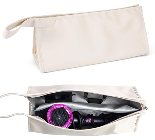 Reise-Aufbewahrungstasche, Tragbare Reisetasche Kompatibel mit Shark Flexstyle, PU-Leder Travel Bag, für Warmluftbürste Haartrockner