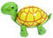 Porte-boisson gonflable en forme de tortue 3D – Flotteur de piscine amusant en forme de dinosaure pour la natation – Feuille d'aluminium verte