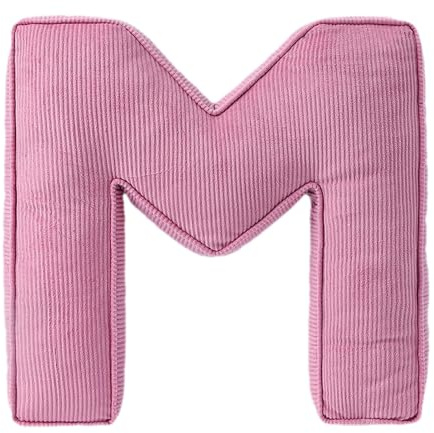 Generisch Dekoratives Kissen In Buchstabenform, Rosa Kissen, Buchstaben Kissen, Decorative Pillows, 34 X 39cm Weiches PlüSchkissen FüR Wohnzimmer, Schlafzimmer (M)